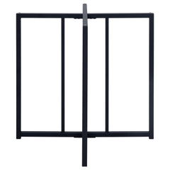 Pace Matte Black Geometric Metal Dining Table Base - Ornate Home