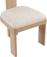 Pacific Beige/Natural Textured Fabric Upholstered Dining Chair (Set of 2) - Ornate Home