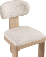 Pacific Beige/Natural Textured Fabric Upholstered Dining Chair (Set of 2) - Ornate Home