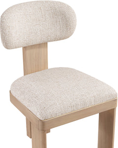 Pacific Beige/Natural Textured Fabric Upholstered Dining Chair (Set of 2) - Ornate Home