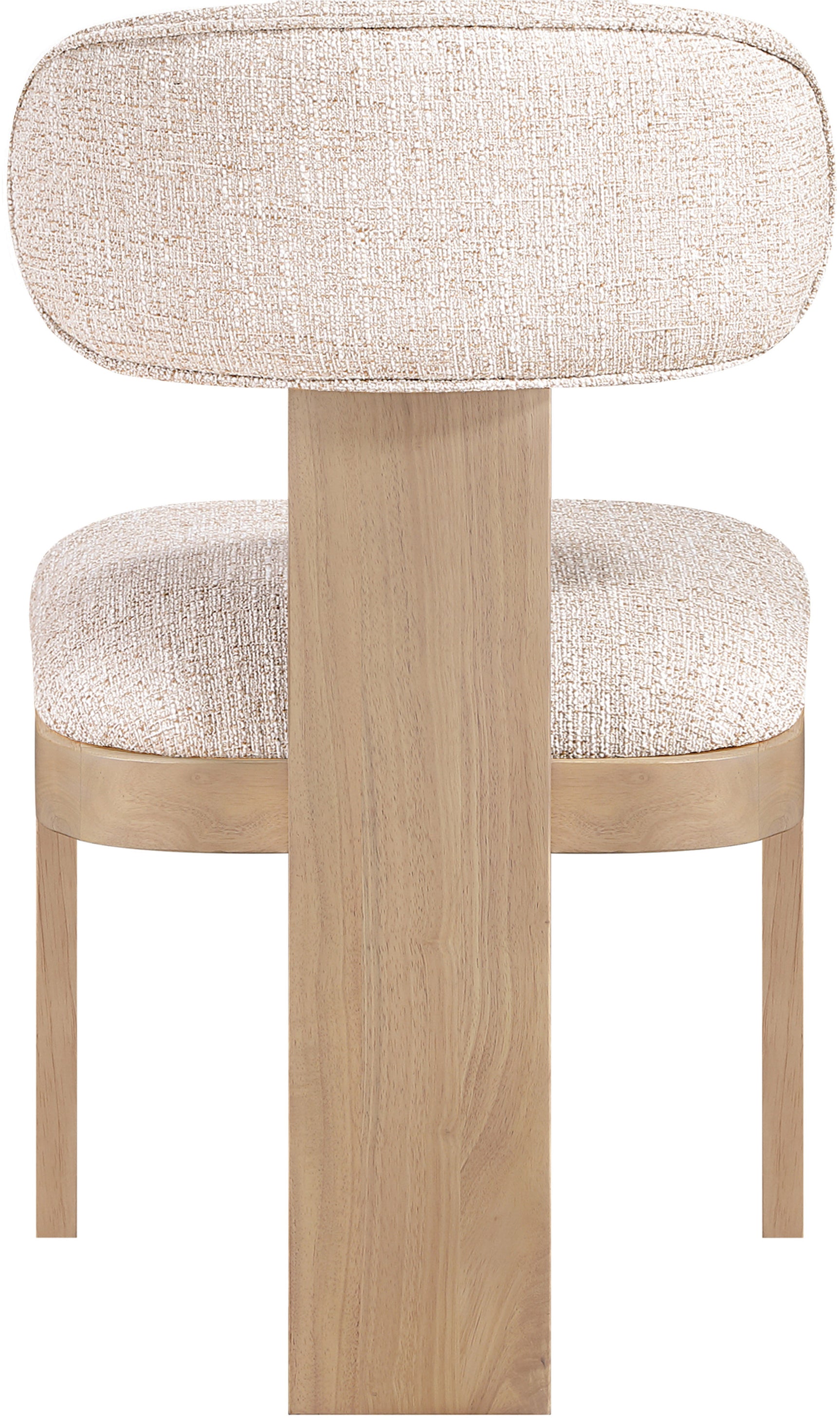Pacific Beige/Natural Textured Fabric Upholstered Dining Chair (Set of 2) - Ornate Home