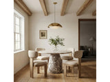 Pacific Beige/Natural Textured Fabric Upholstered Dining Chair (Set of 2) - Ornate Home