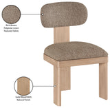 Pacific Brown/Natural Textured Fabric Upholstered Dining Chair (Set of 2) - Ornate Home