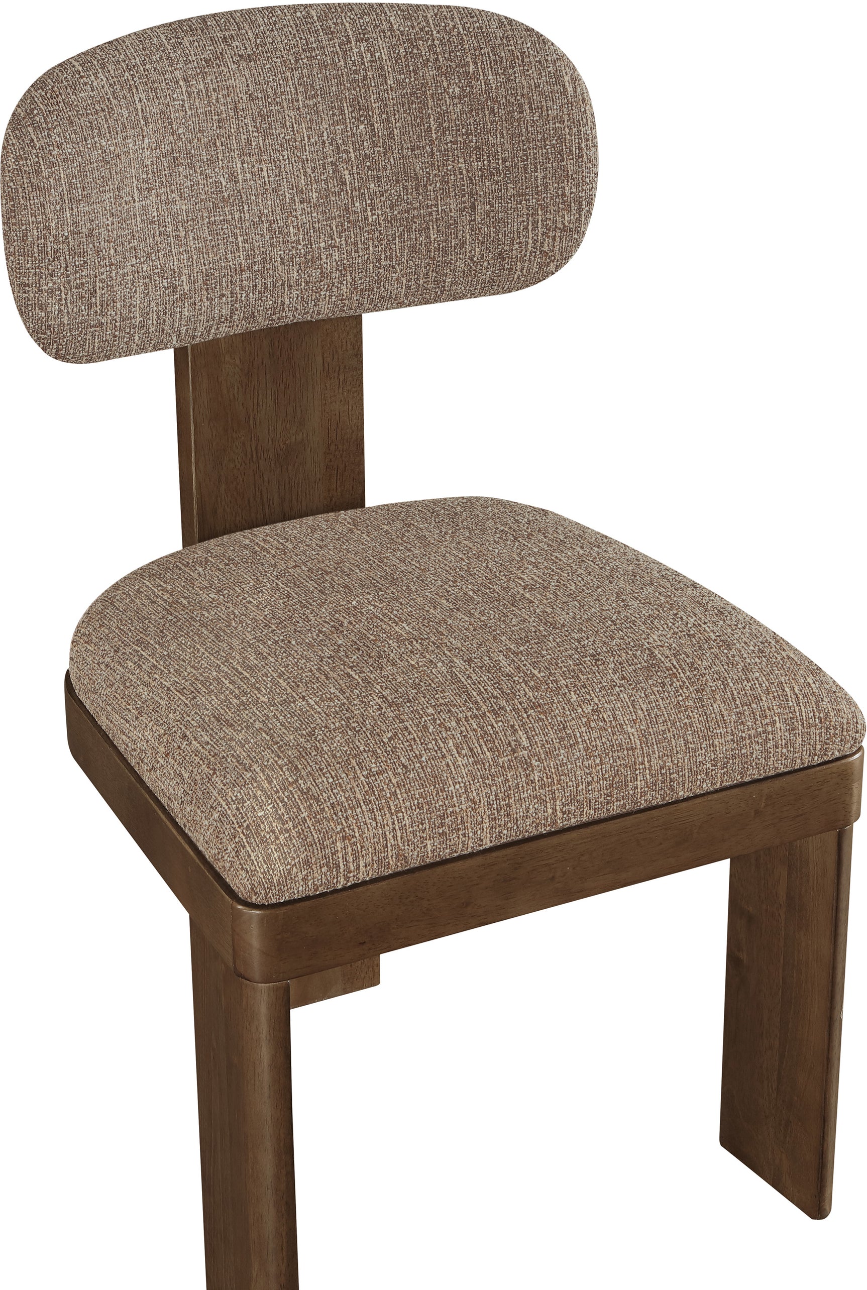 Pacific Brown/Walnut Textured Fabric Upholstered Dining Chair (Set of 2) - Ornate Home