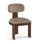 Pacific Brown/Walnut Textured Fabric Upholstered Dining Chair (Set of 2) - Ornate Home