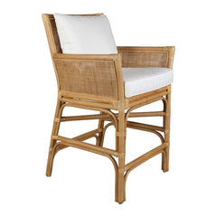 Pacific Brown/White Rattan Counter Stool - Ornate Home