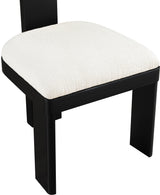 Pacific Cream/Black Textured Fabric Upholstered Dining Chair (Set of 2) - Ornate Home