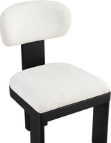Pacific Cream/Black Textured Fabric Upholstered Dining Chair (Set of 2) - Ornate Home