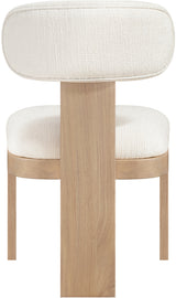 Pacific Cream/Natural Textured Fabric Upholstered Dining Chair (Set of 2) - Ornate Home