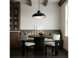 Pacific Grey/Black Textured Fabric Upholstered Dining Chair (Set of 2) - Ornate Home