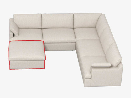 Pacifica Beige Cloud Oversized Accent Ottoman - Ornate Home