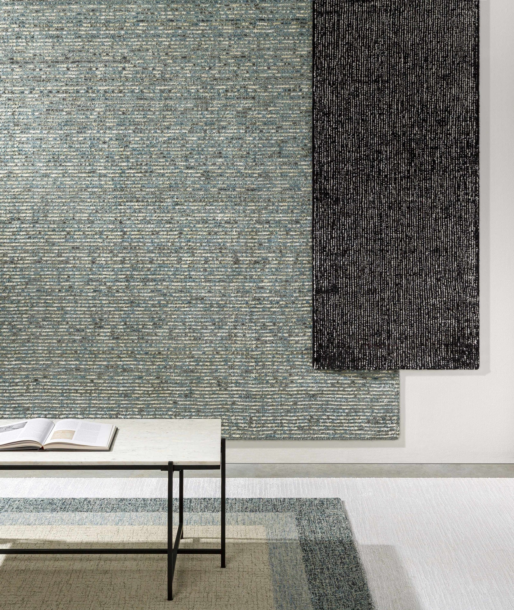 Padada Green Bordered Cream Wool Rug - Ornate Home