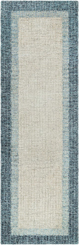 Padada Green Bordered Cream Wool Rug - Ornate Home