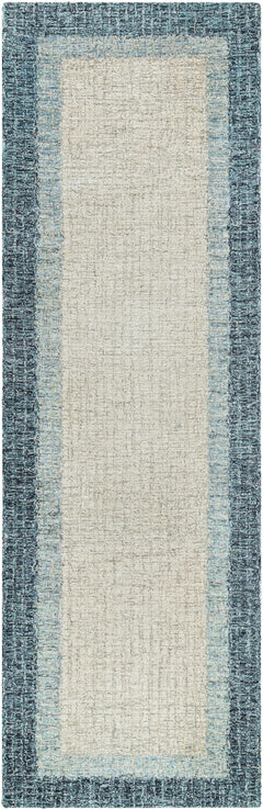 Padada Green Bordered Cream Wool Rug - Ornate Home
