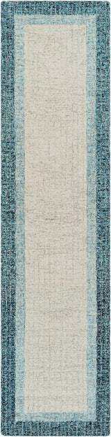 Padada Green Bordered Cream Wool Rug - Ornate Home