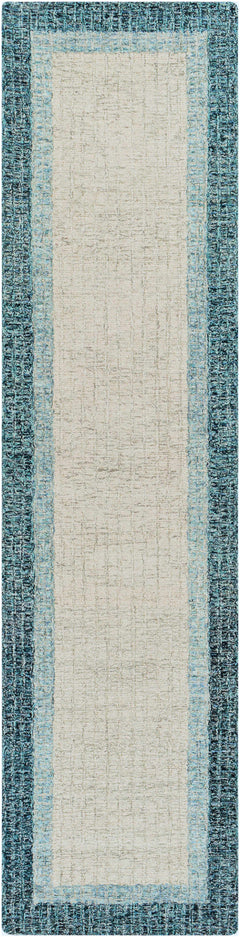 Padada Green Bordered Cream Wool Rug - Ornate Home