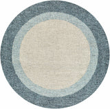 Padada Green Bordered Cream Wool Rug - Ornate Home
