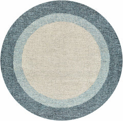 Padada Green Bordered Cream Wool Rug - Ornate Home