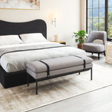Padd Gray Bench - Ornate Home