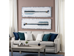 Paddles Up Blue/White Canvas - Ornate Home