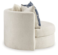 Padova Ivory Swivel Accent Chair - Ornate Home