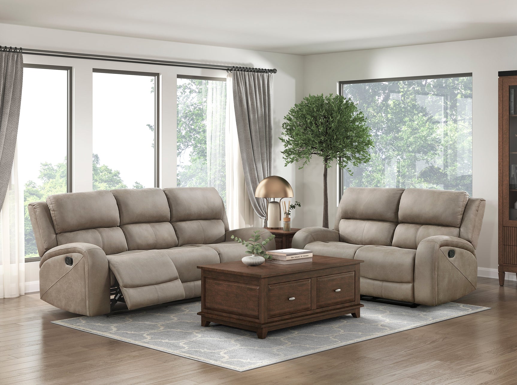 Pagosa Brown Double Reclining Loveseat - Ornate Home
