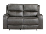 Pagosa Dark Gray Double Reclining Loveseat - Ornate Home