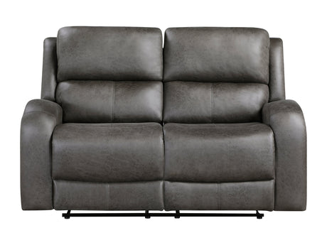 Pagosa Dark Gray Double Reclining Loveseat - Ornate Home