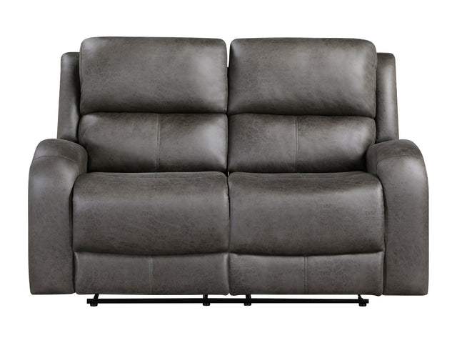 Pagosa Dark Gray Double Reclining Loveseat - Ornate Home