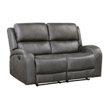 Pagosa Dark Gray Double Reclining Loveseat - Ornate Home