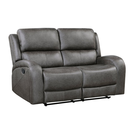 Pagosa Dark Gray Double Reclining Loveseat - Ornate Home