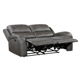 Pagosa Dark Gray Double Reclining Loveseat - Ornate Home