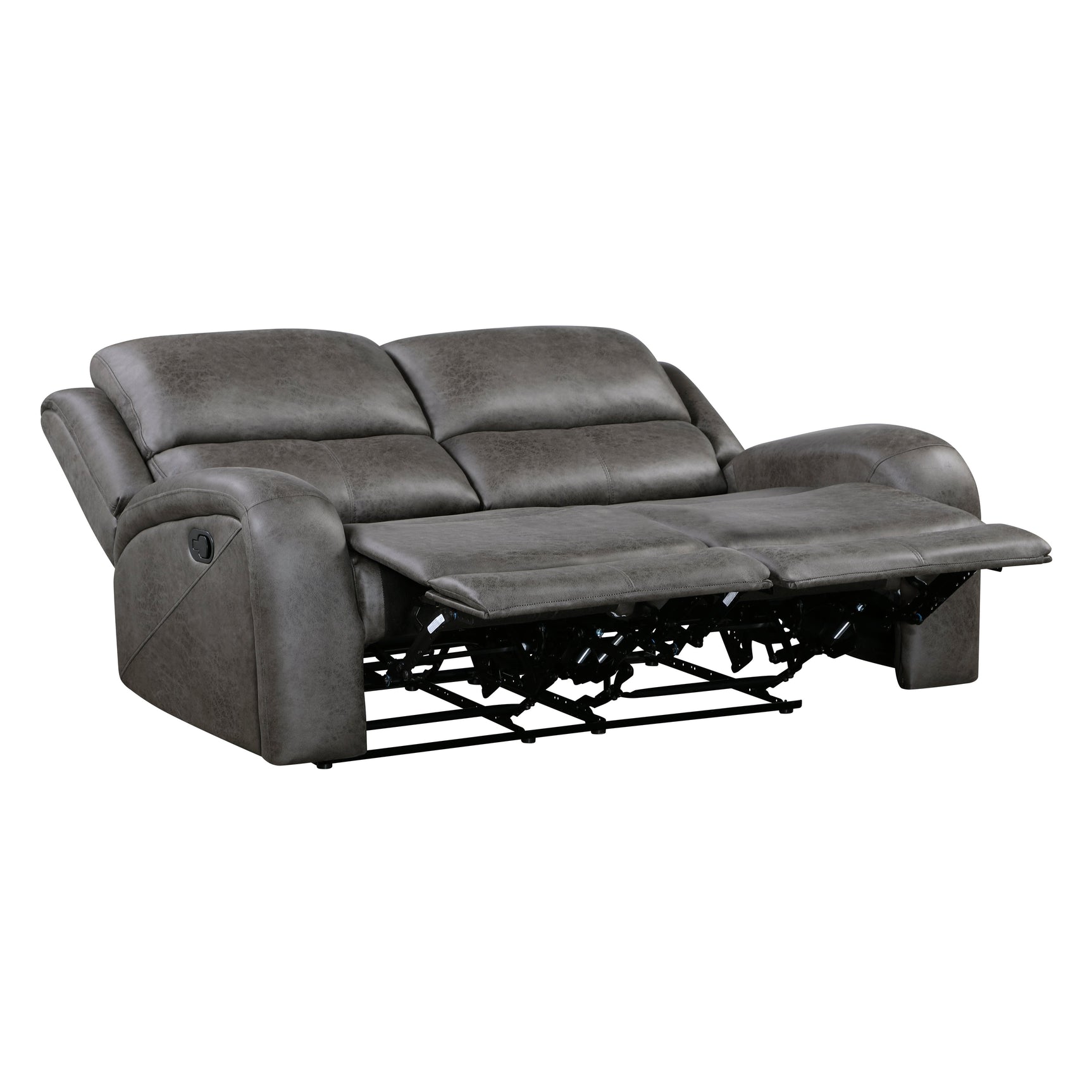 Pagosa Dark Gray Double Reclining Loveseat - Ornate Home