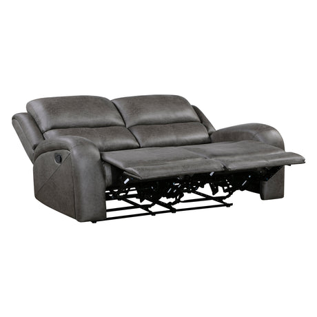 Pagosa Dark Gray Double Reclining Loveseat - Ornate Home