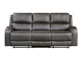 Pagosa Dark Gray Double Reclining Sofa - Ornate Home