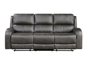Pagosa Dark Gray Double Reclining Sofa - Ornate Home