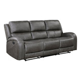 Pagosa Dark Gray Double Reclining Sofa - Ornate Home