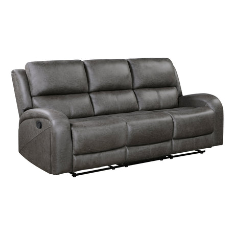 Pagosa Dark Gray Double Reclining Sofa - Ornate Home