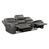 Pagosa Dark Gray Double Reclining Sofa - Ornate Home
