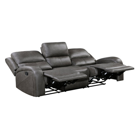 Pagosa Dark Gray Double Reclining Sofa - Ornate Home