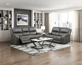 Pagosa Dark Gray Double Reclining Sofa - Ornate Home