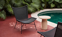 Paige Black Outdoor Accent Chair - Ornate Home