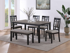 Paige Light Gray 6-Piece Dining Set - Ornate Home