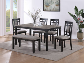 Paige Light Gray 6-Piece Dining Set - Ornate Home
