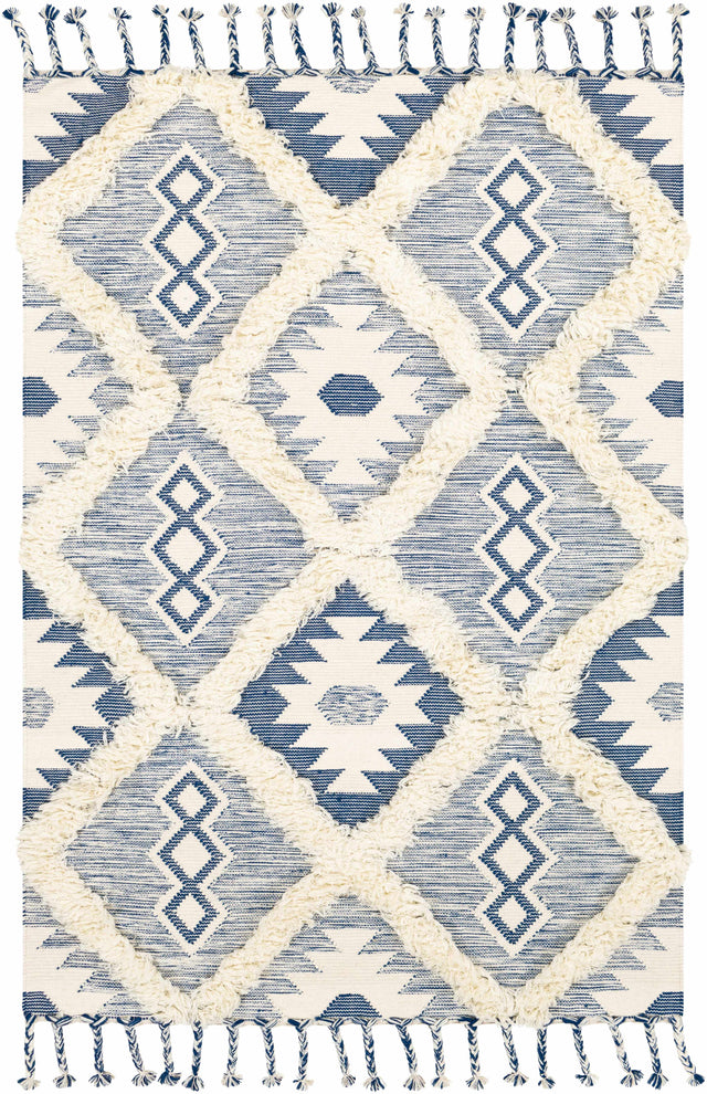 Painesdale Blue/White Wool Carpet - Clearance - Ornate Home