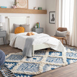 Painesdale Blue/White Wool Carpet - Clearance - Ornate Home