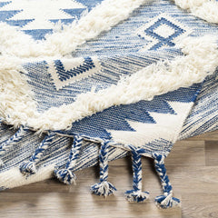 Painesdale Blue/White Wool Carpet - Clearance - Ornate Home