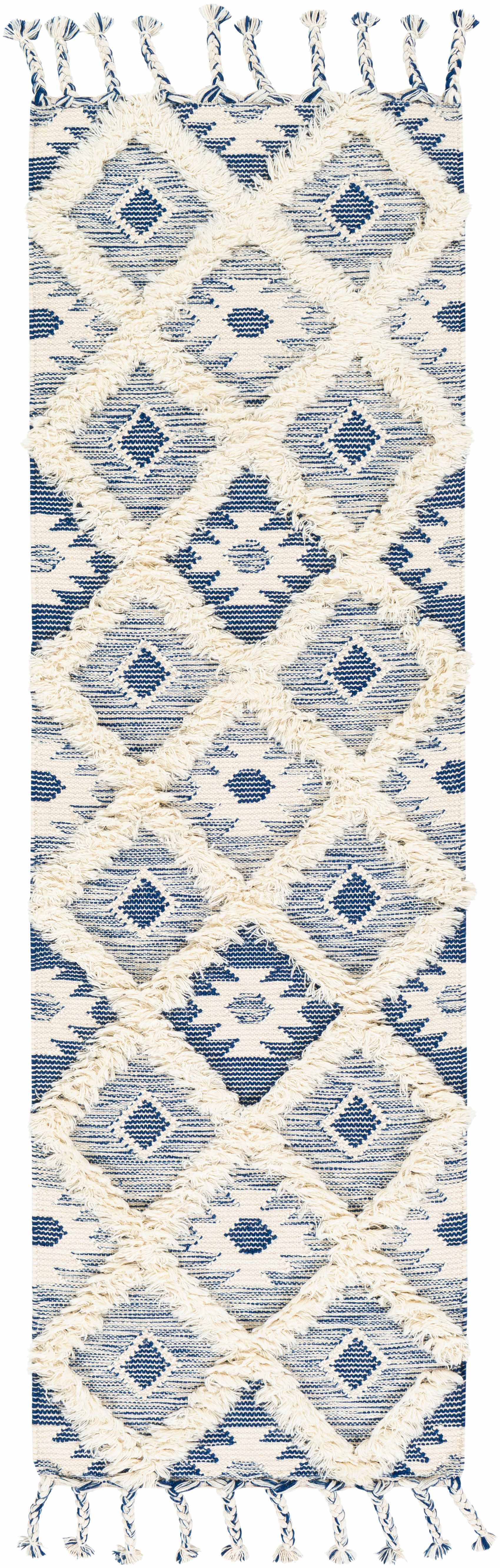 Painesdale Blue/White Wool Carpet - Clearance - Ornate Home