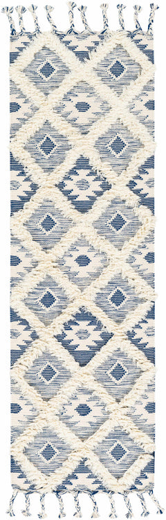 Painesdale Blue/White Wool Carpet - Clearance - Ornate Home