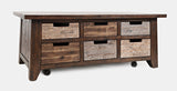Painted Canyon Distressed Brown Box Cocktail Table - Ornate Home